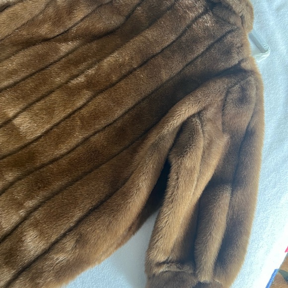 Dennis by Dennis Basso faux mink zip jacket 1X - Picture 5 of 10